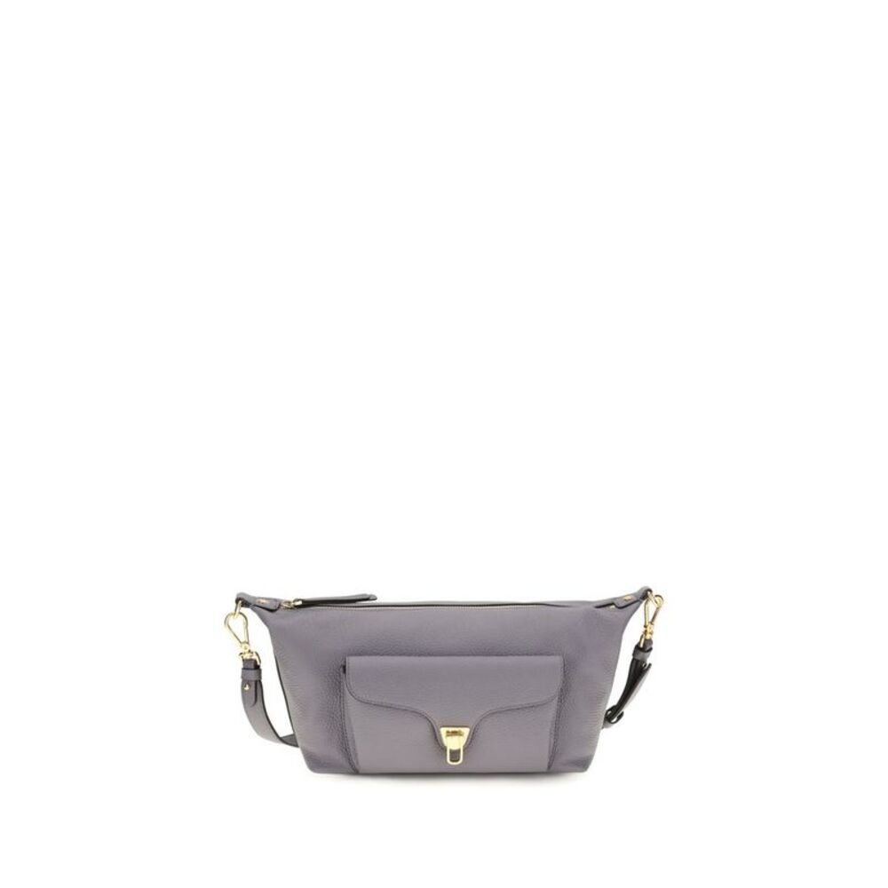 Coccinelle Gray Calf Leather Bos Taurus Shoulder Women's Bag